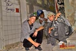 Backstage-Fotografie beim Musikvideo von SKU SerialKillazUnderground "Shaun is Dead " (Ironking, Sha´don und Cisto)